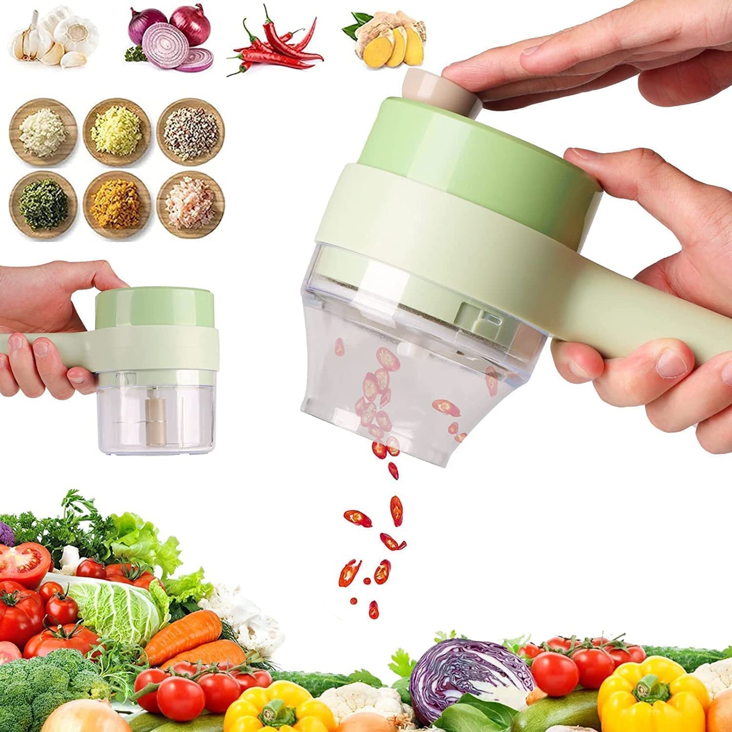 Tharzaa EasyCut 4-in-1 Electric Veggie Cutter