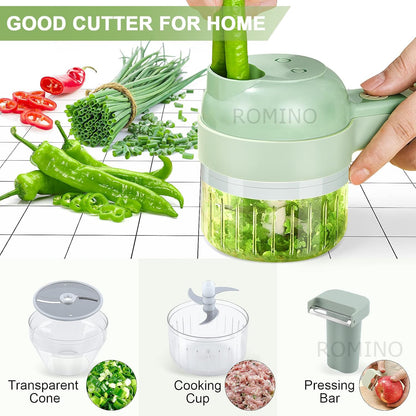 Tharzaa EasyCut 4-in-1 Electric Veggie Cutter