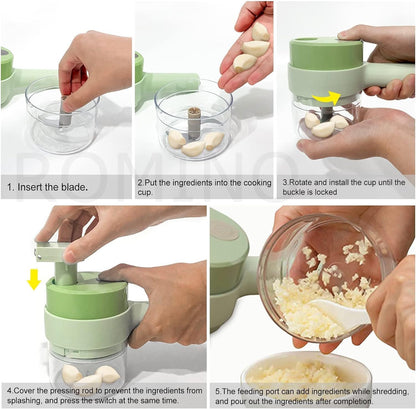Tharzaa EasyCut 4-in-1 Electric Veggie Cutter